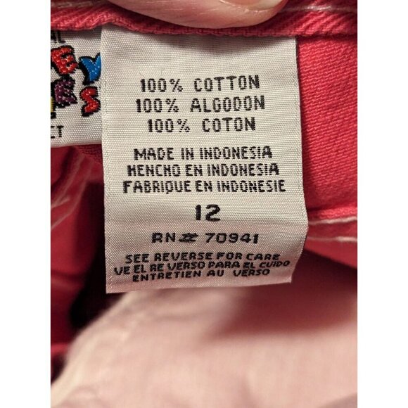 Vtg 1997 Warner Brothers Looney Tunes Tweety Bird Pink Shorts Girls Size 12 - Picture 6 of 16